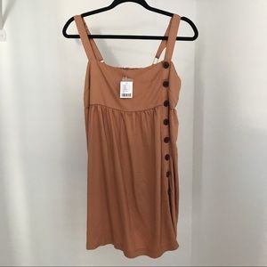 UO Lindsay Button-Up Chambray Mini Dress